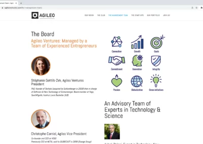 Site web Agileo Ventures