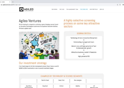 Site web Agileo Ventures