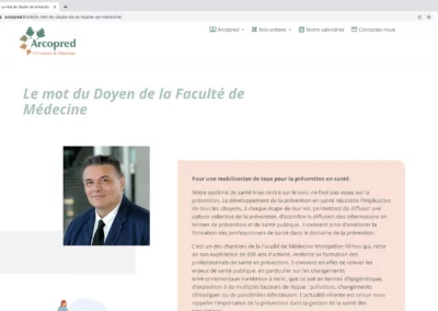 Site web d'Arcopred, Prévention et dépistage