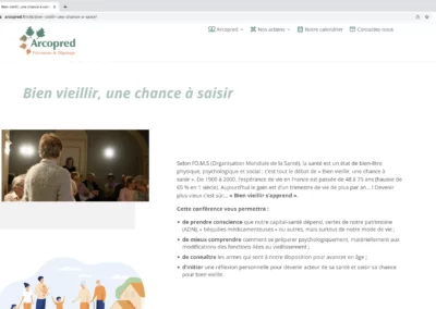 Site web d'Arcopred, Prévention et dépistage