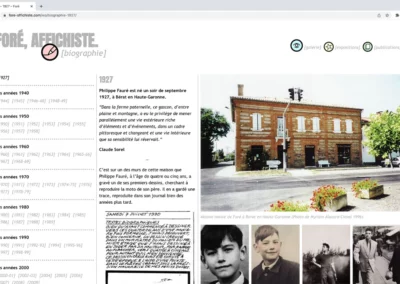 Site web de Foré, affichiste