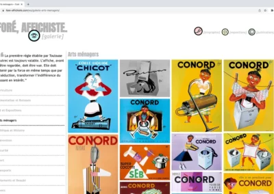 Site web de Foré, affichiste