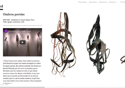 Site web de Julie Bessard, artiste plasticienne