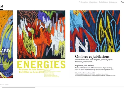 Site web de Julie Bessard, artiste plasticienne