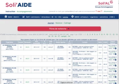 Soli'AIDE - Extranet métier Soli’AL - journal comptable