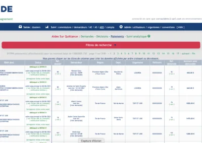 Soli'AIDE - Extranet métier Soli’AL - suivi des flux de paiement