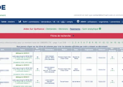 Soli'AIDE - Extranet métier Soli’AL - suivi des paiements