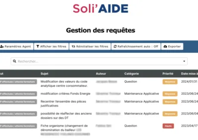 Soli'AIDE - Extranet métier Soli’AL - Suivi des requêtes